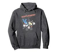 Dessin animé Les Simpsons Itchy & Scratchy Hammer Classic Mayhem Sweat à Capuche, Unisexe pour Adultes, Chiné Foncé, M