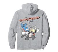 Dessin animé Les Simpsons Itchy & Scratchy Hammer Classic Mayhem Sweat à Capuche, Unisexe pour Adultes, Gris Chiné, M