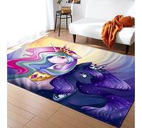 Dessin Animé Licorne Tapis Doux Tapis Mince Fille Chambre Dame Salon Couleur Cheval Porte-Bonheur Rose Violet Bleu Tapis (Couleur 08,120_x_160_cm)