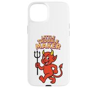 Dessin animé Little Trouble Maker Devil Coque pour iPhone 15 Plus