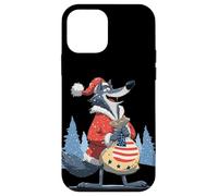 Dessin animé Loup dans Noël avec Sac de Père Noël pour garçons et Filles Coque pour iPhone 12 Mini