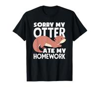Dessin animé Loutre de mer a mangé Mes devoirs T-Shirt