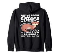 Dessin animé Loutre de mer I Talk About Otters Sweat à Capuche