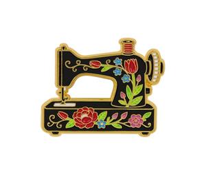 Dessin animé Machine à coudre Broche Construction en alliage de zinc Accessoires de décoration à la mode pour une fixation sûre Broche simple, taille unique, comme décrit