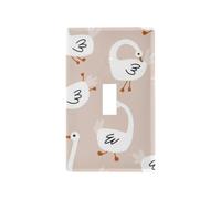 Dessin animé mignon canard blanc décoratif unique plaque murale unique tapa para interruptor de luz interrupteur à bascule
