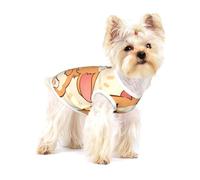Dessin animé Mignon Chien Corgi Fesses,T-Shirt sans Manches en Coton pour Animaux de Compagnie, Gilet Respirant, Extensible et Doux,S