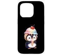 Dessin animé Mignon de cône de Glace de Pingouin Coque pour iPhone 15 Pro