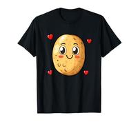 Dessin animé mignon de pommes de terre avec des cœurs T-Shirt