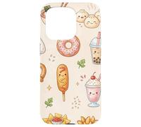 Dessin animé Mignon Kawaii Fast Food Funny Snacks Coque pour iPhone 15 Pro