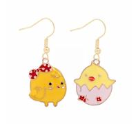 Dessin animé mignon lapin pendantes d'oreilles lapin Joyeuses Pâques oeuf carotte boucle d'oreille d'oreilles de Pâques dessin animé mignon lapin d'oreilles Accessoires Stockage Perles (J, One Size)