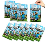 Dessin Animé Mineur Artisanat Pixel Vaisselle Ensemble Thème Fête D'anniversaire Décor Tasse Assiette Serviette Gâteau Nappe Fête Enfants Bébé Douche Gift Bag-10pcs