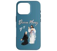 Dessin animé Miséricordieux Jésus et Sainte Faustine Miséricorde Divine Coque pour iPhone 16 Pro