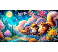 Dessin animé-Motif Puzzle de 1000 pièces Cadeaux d'anniversaire pour Grands Enfants Jeux éducatifs Classiques 38x26cm/1000pcs