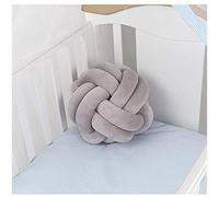 Dessin animé Noeud Oreiller Bébé Coussin Coussin Oreiller Lit Décor De La Chambre En Peluche Canapé Maison Simplicité Noué Mode Belle Boule De Noeud Lit 2 Tissage 27cm (Gris)