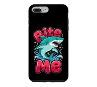 Dessin animé Ocean Predator « Bite Me » Texte Coque pour iPhone 7 Plus/8 Plus