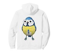 Dessin animé Oiseau mésange Bleue aux Gros Yeux Sweat à Capuche