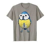 Dessin animé Oiseau mésange Bleue aux Gros Yeux T-Shirt