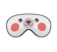 Dessin animé ours visage masque de sommeil bandeau mignon Animal visage réglable Super-lisse doux masque pour les yeux couverture pour hommes femmes voyage et sieste
