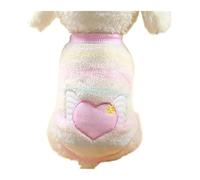 Dessin animé Polaire Chat vêtements Hiver Chaud Chien Gilet Chiot Pull for Petits Chiens Chats Manteau Veste Tenue(Angel Heart,XS)
