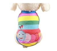 Dessin animé Polaire Chat vêtements Hiver Chaud Chien Gilet Chiot Pull for Petits Chiens Chats Manteau Veste Tenue(Caterpillar,XS)