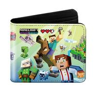 Dessin Animé Portefeuille, Enfants Portefeuille Minecraft, Garçon Portefeuilles Anime, Portefeuilles De Dessin Animé à La Mode, 03