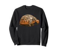 Dessin animé Portrait d'un Bébé Tortue Sauvage Noir Contour Art Sweatshirt
