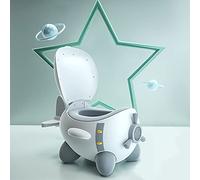 Dessin animé pot formation toilette mignon avion forme enfants toilette chaise détachable lavable enfants pot pour maison salle de bain(Blanc)