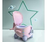 Dessin animé pot formation toilette mignon avion forme enfants toilette chaise détachable lavable enfants pot pour maison salle de bain(Rose)