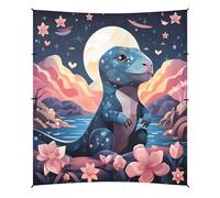 Dessin Animé pour Enfants Dragon De Komodo Tente de Plage Abri Solaire pour Camping,Installation Facile,Portable avec Sacs de Sable pour Pêche Pique-Nique Plein Air