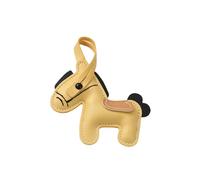 Dessin animé PU cuir marron poney charmes porte-clés pendentif femmes porte-clés mignon Animal sac suspendu ornement accessoires décoration cadeau