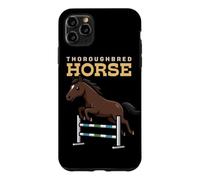 Dessin animé Pur-Sang Cheval Ferme Amoureux des Animaux Mignons Chevaux Coque pour iPhone 11 Pro Max