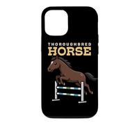 Dessin animé Pur-Sang Cheval Ferme Amoureux des Animaux Mignons Chevaux Coque pour iPhone 12/12 Pro