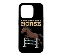 Dessin animé Pur-Sang Cheval Ferme Amoureux des Animaux Mignons Chevaux Coque pour iPhone 15 Pro