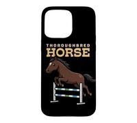 Dessin animé Pur-Sang Cheval Ferme Amoureux des Animaux Mignons Chevaux Coque pour iPhone 15 Pro Max