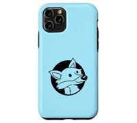 Dessin animé Red Cool Fox in a Hole Wild Animal Look Face Head Coque pour iPhone 11 Pro