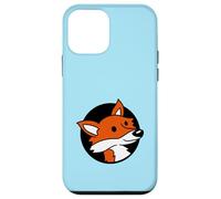 Dessin animé Red Cool Fox in a Hole Wild Animal Look Face Head Coque pour iPhone 12 Mini