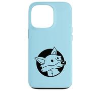 Dessin animé Red Cool Fox in a Hole Wild Animal Look Face Head Coque pour iPhone 13 Pro