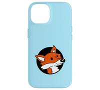 Dessin animé Red Cool Fox in a Hole Wild Animal Look Face Head Coque pour iPhone 14