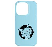Dessin animé Red Cool Fox in a Hole Wild Animal Look Face Head Coque pour iPhone 14 Pro