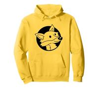 Dessin animé Red Cool Fox in a Hole Wild Animal Look Face Head Sweat à Capuche