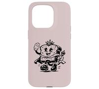 Dessin animé rétro Funny King Loaf of Bread Coque pour iPhone 15 Pro