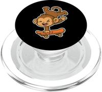 Dessin animé rétro Skateboarding Monkey PopSockets PopGrip pour MagSafe