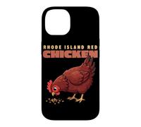 Dessin animé Rhode Island Poulet Rouge drôle Animal de Ferme Mignon Poule Coque pour iPhone 14