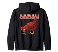 Dessin animé Rhode Island Poulet Rouge drôle Animal de Ferme Mignon Poule Sweat à Capuche