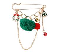 Dessin Animé Santa Hat Épingles En Métal Badge Vêtements Accessoires Pendentif Épingles De Sûreté Broches Bijoux De Noël Nouvel An Or Rose Châle Épingle