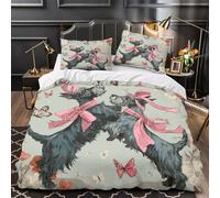 Dessin animé Scooby-Doo Housse de Couette Microfibre Hypoallergique 3D Imprimée Ultra Douce popDog Parure de Lit Fermeture Éclair Confortable Résistante for Hommes Enfants Super king（260x220cm）