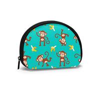 Dessin animé Singe Amour Banane Paresseux Musique Fou Porte-Monnaie Portefeuilles Pochette à Langer élé Porte-clés Fermeture éclair Petits Sacs de Maquillage cosmétiques