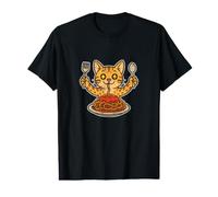 Dessin animé Spaghetti Cat Star Eyes T-Shirt Graphique avec Valeur
