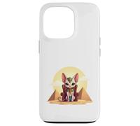 Dessin animé Sphynx Chat Pharaon Illustration Design Coque pour iPhone 13 Pro