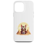 Dessin animé Sphynx Chat Pharaon Illustration Design Coque pour iPhone 13 Pro Max